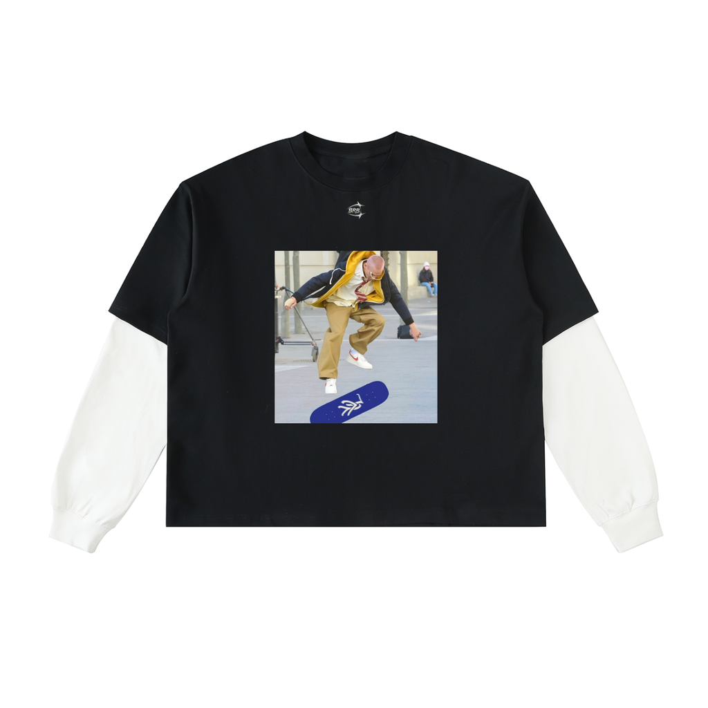 "WBXYV" LAYERD CONTRAST T-SHIRT